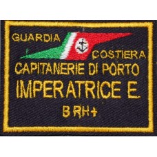 Targhetta nominativa con logo guardia costiera 